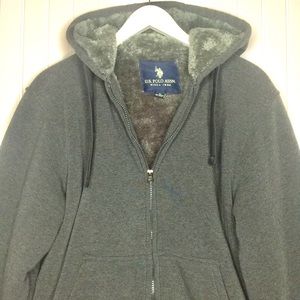 U.S.POLO ASSOCIATION MENS PLUSH HOODIE - NWT